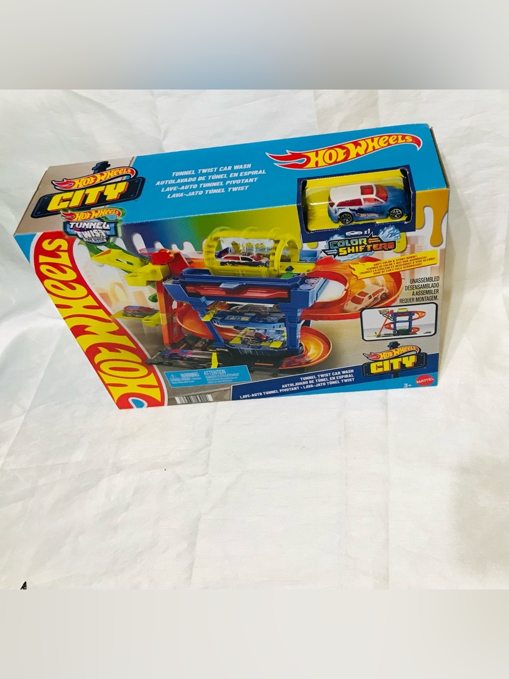 Hot Wheels City Tunnel Twist Car Wash Color Shifters Playset Mattel NEW